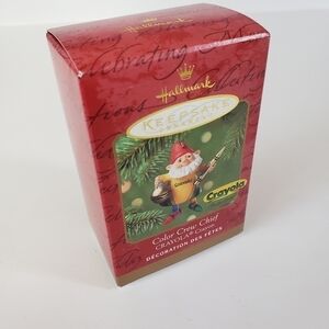 NEW Vintage Hallmark Keepsake Ornament - Crayola Color Crew Chief Elf Dated 2001